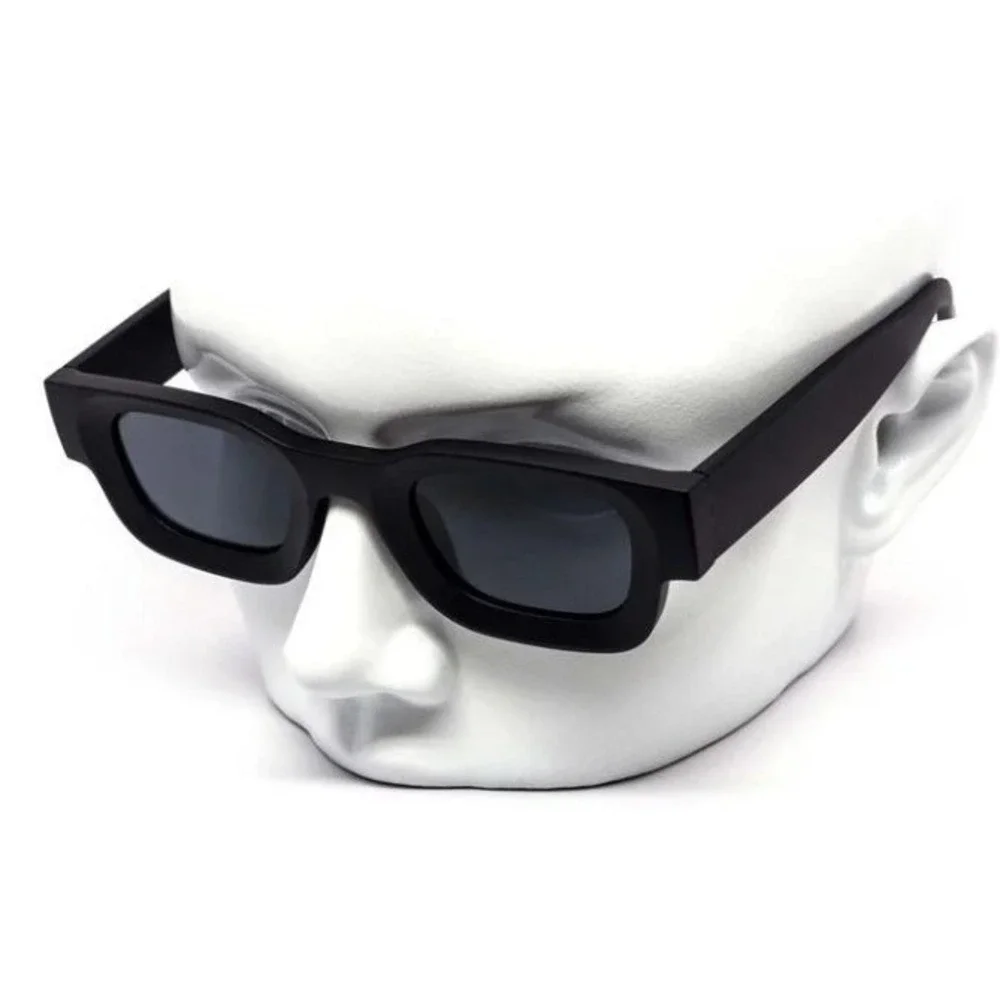Sunglasses Mens Fashion Square Dark Black Lens Cholo Gangs Street Shades Hip Hop